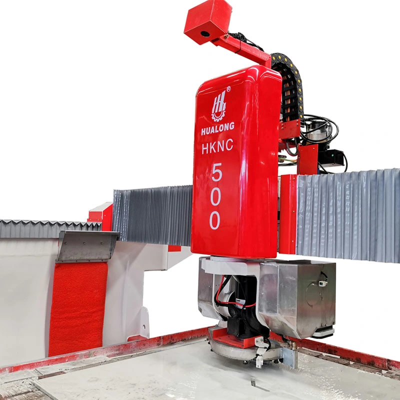 CNC Automatic Bridge Stone Saw 4 Axis/5 Axis Stone Edge Cutting Machine for Granite Marble Quartz Stone Slab Kitchen Countertop Machinery Tile Machine