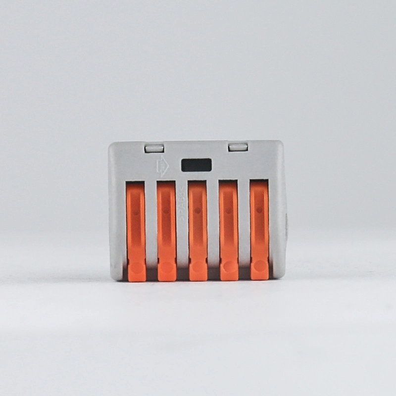 El nylon PA 400V Mini Clip rápido de la primavera de la jaula del conector del bloque de terminales eléctricos