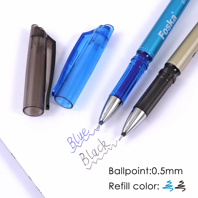Foska Black and Blue Color Erasable Gel Ink Pen