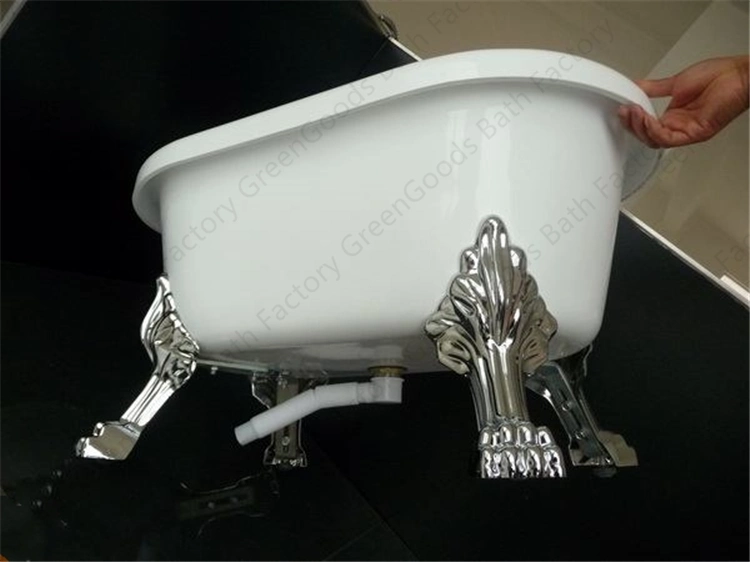 CE Factory Supplier Contemporary Design Acrylic Bathtub Small Size Freestanding Soaking Baby Clawfoot Bath