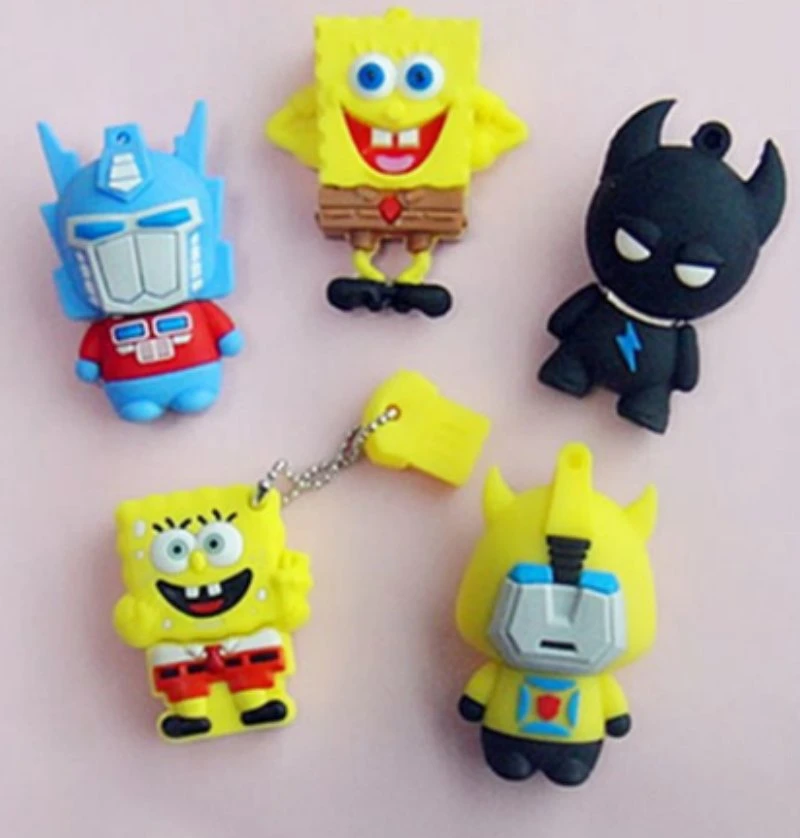 Customized Unidade Flash USB cubra USB PVC Spongebob Squarepants 256 GB