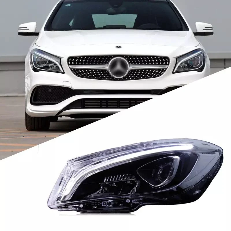 Высокое качество Benz Cla 2014-2019 Фара в сборе изменения высокого класса индикатор сигнала поворота системы освещения дневного движения новых Headligh W118