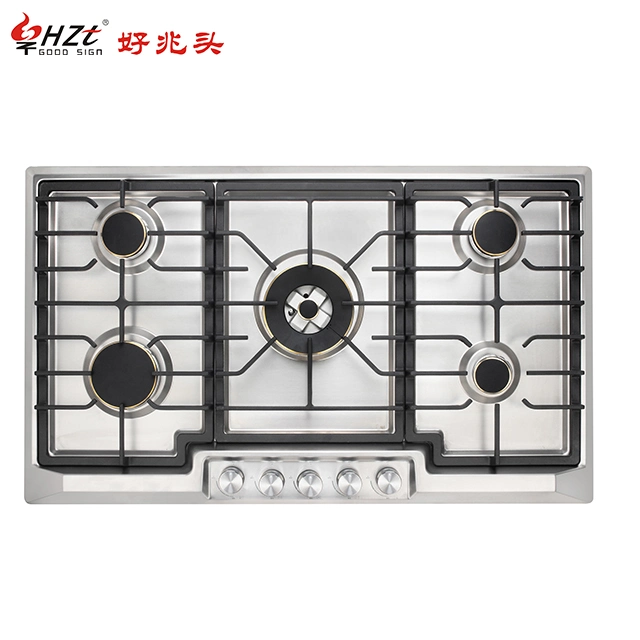 Modèle 5 brûleurs Sabaf encastrable, durable, cuisinière à gaz, plaque de cuisson à gaz, appareil de cuisine populaire
