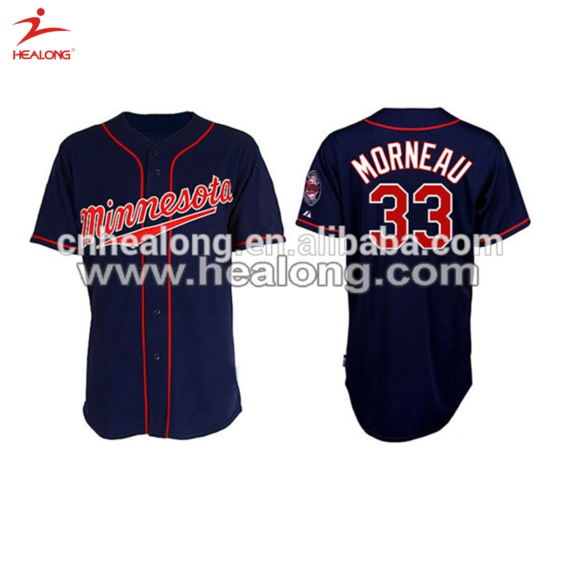 Healong impresas digitalmente el nuevo estilo Custom Mens camisetas de béisbol