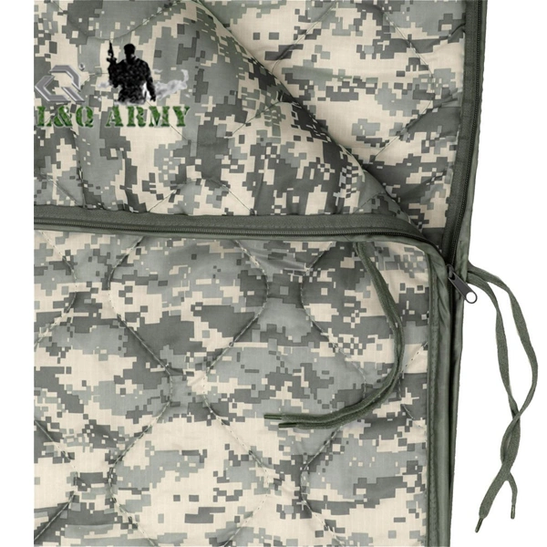 Camo Poncho Liner with Zipper Military Blanket Cover Woobie