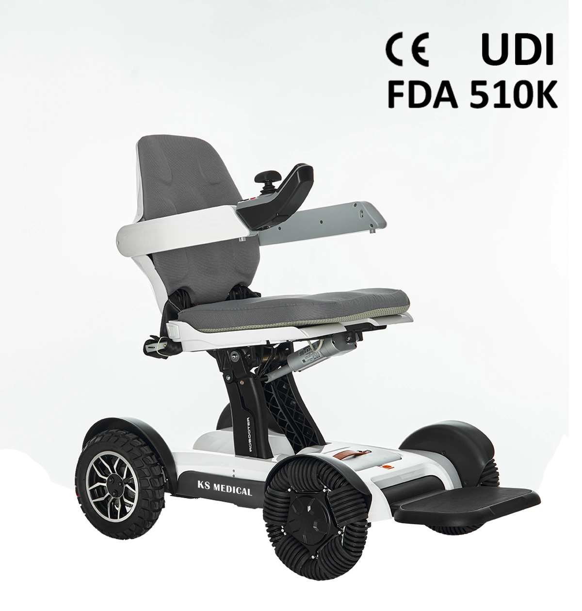 Ksm-610 Cadeiras de Rodas para Idosos com Mobilidade Todo Terreno Hand Bike Cadeira de Rodas Elétrica Scooter Mobilidade Inteligente Scooters