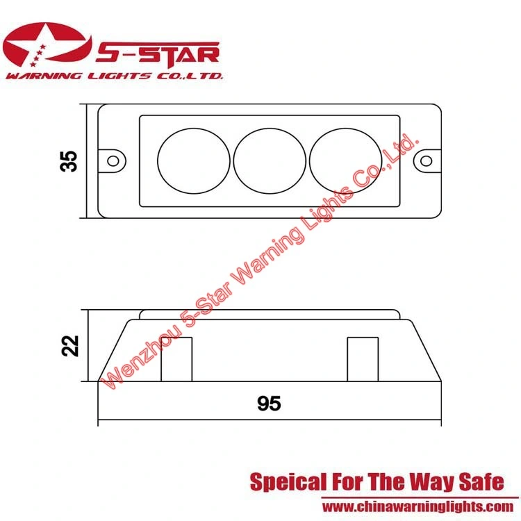 3W Super Bright LED Grille Emergency Warning Light