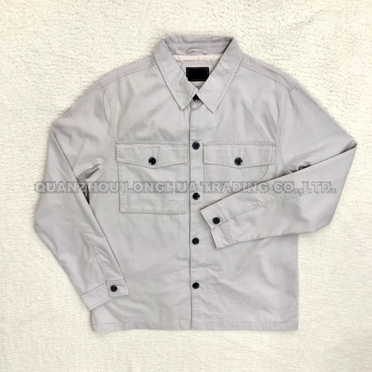 Men Boys Jacket Cotton Garment Enzyme Wash Apparel Fashion White Clothes