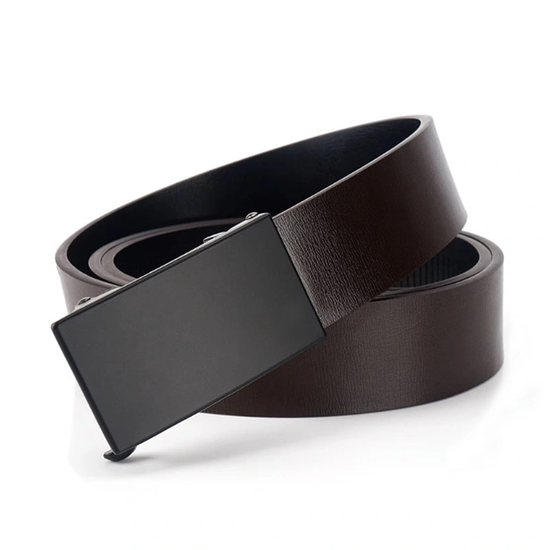 Factory OEM Custom Belts Mens PU Leather Belt for Man Automatic Buckle Belt Ratchet Good Quality