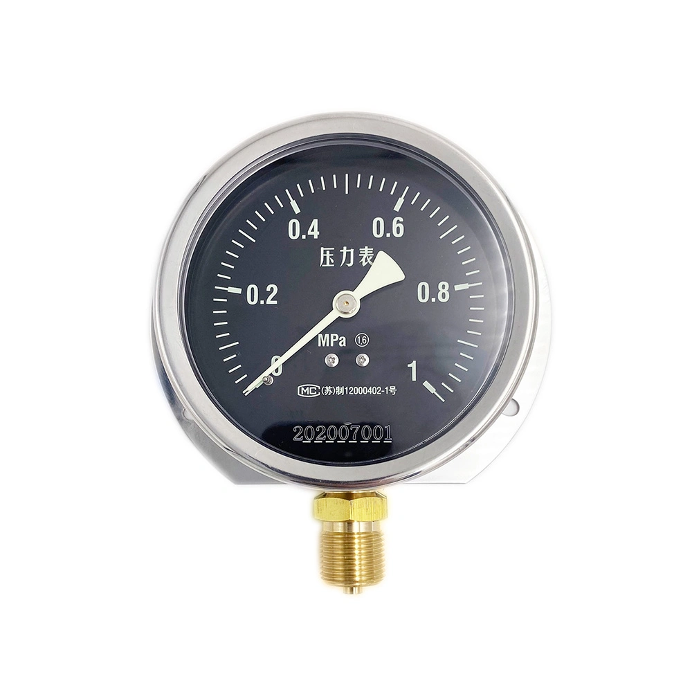 Marine Dry Type Custom Logo 100mm Vessel Pressure Gauge