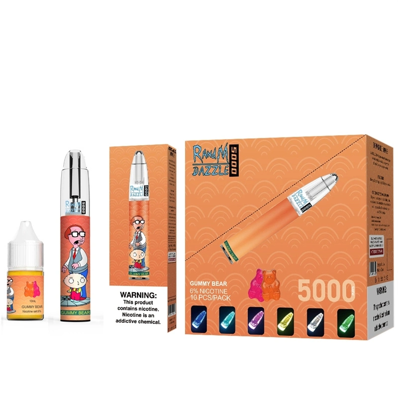 Meilleure vente Randm Dazzle 6 saveurs dans 5000 bouffées Vape stylo jetable