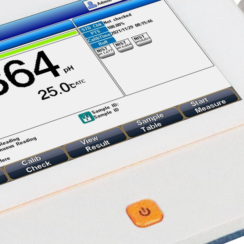Pantalla táctil GMP más preciso mejor medidor de pH para laboratorio Uso