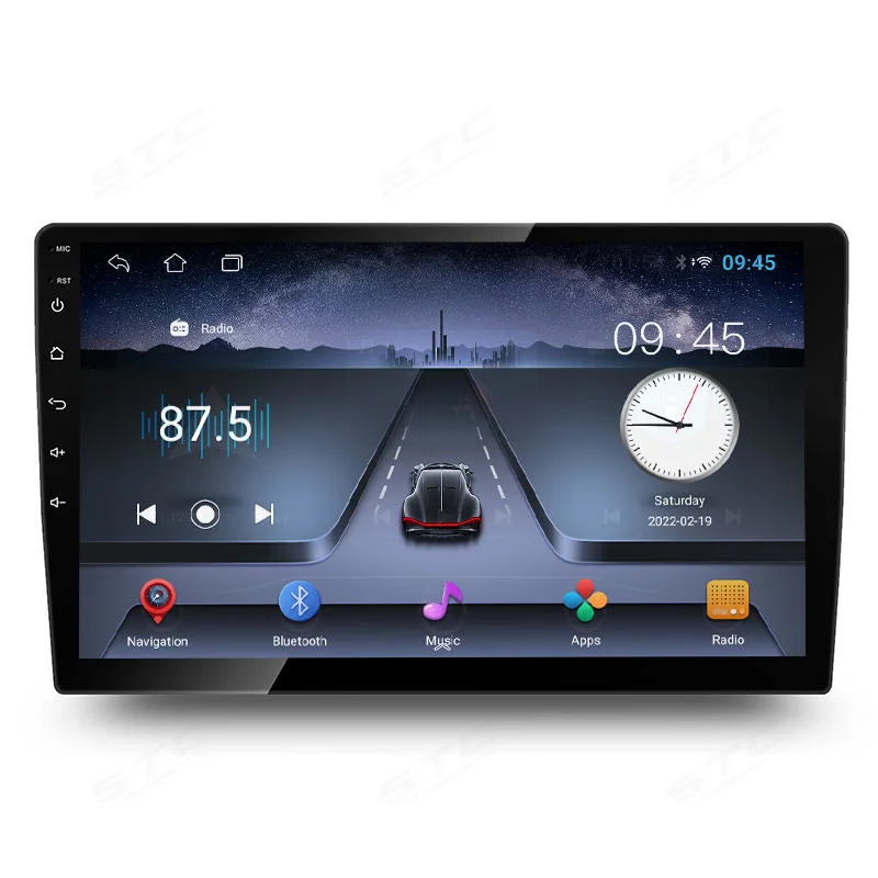 نظام صوتي للسيارة بنظام فيديو السيارة العالمي بنظام Android 10.0 مقاس 10 بوصات مع تقنية التشغيل اللاسلكي DSP