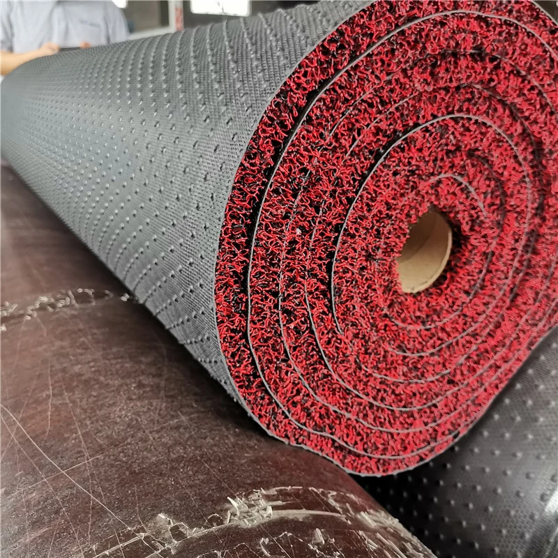 OEM Custom Strong Coil Adhesion with Base Dual Colours PVC Coil Floor Mat/ Custom Waterproof PVC Coil Mat for Floor/PVC Coil Floor Carpet/Welcome Door Mat