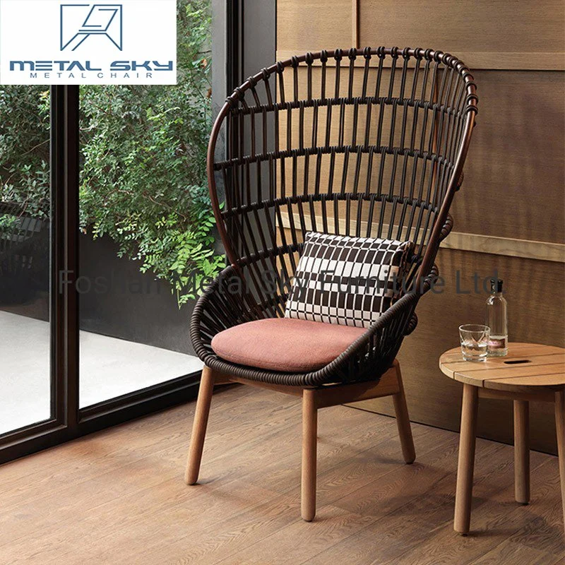 Outdoor Rope Metal Hotel Restaurant Rattan Wicker Garden Living Room Chair