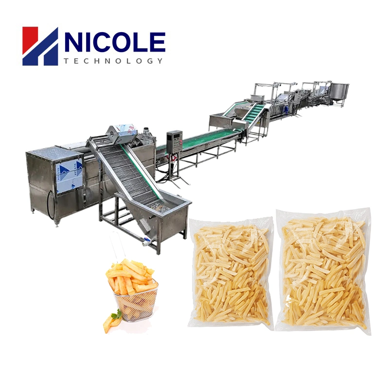 China Precio de fabricación línea de procesamiento de las varillas de patata fresca congelada