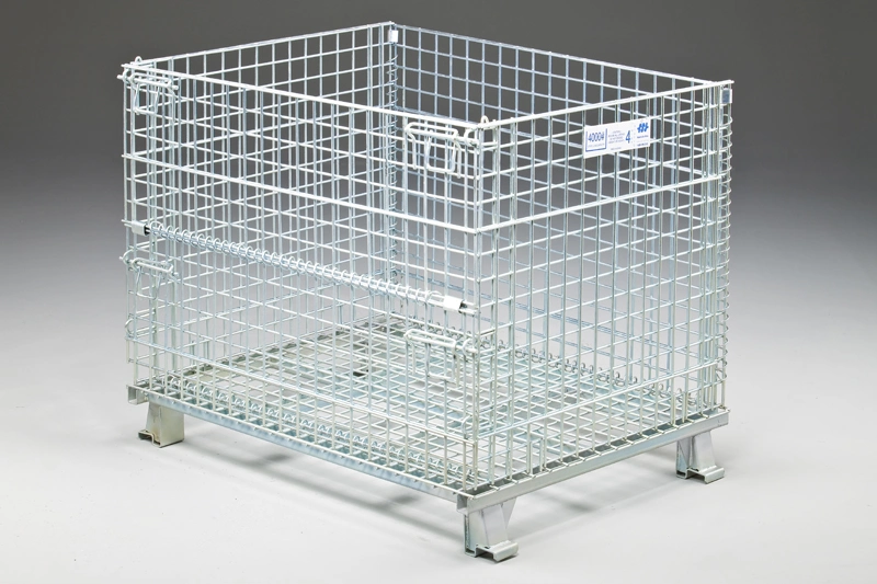 Hot DIP Galvanized Wire Mesh Container Cargo Transport Trolley Storage Cage