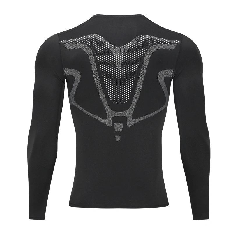 Men Long Sleeve Gym Sportswear High Elastic Breathable Fitness Clothes