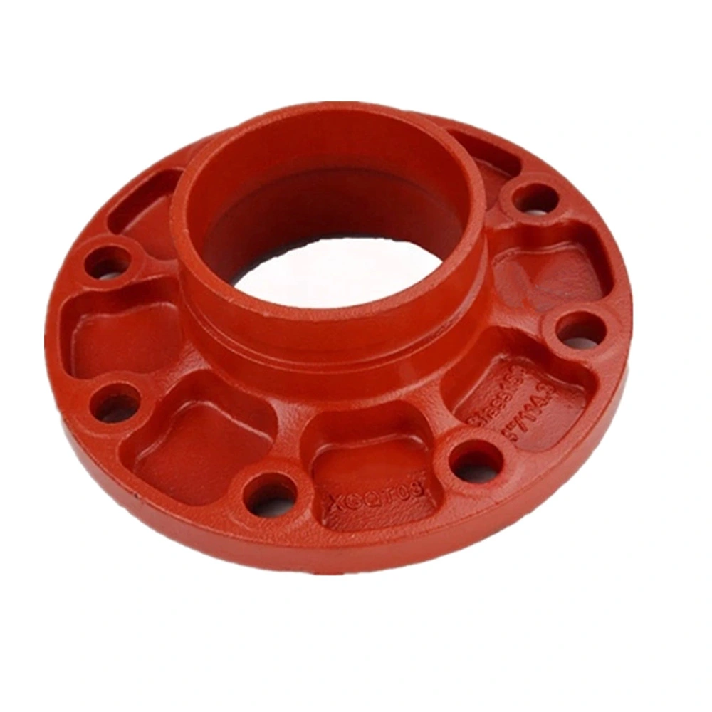 Fire Fighting Piping Ductile Iron Grooved Pipe Fitting Split Flange