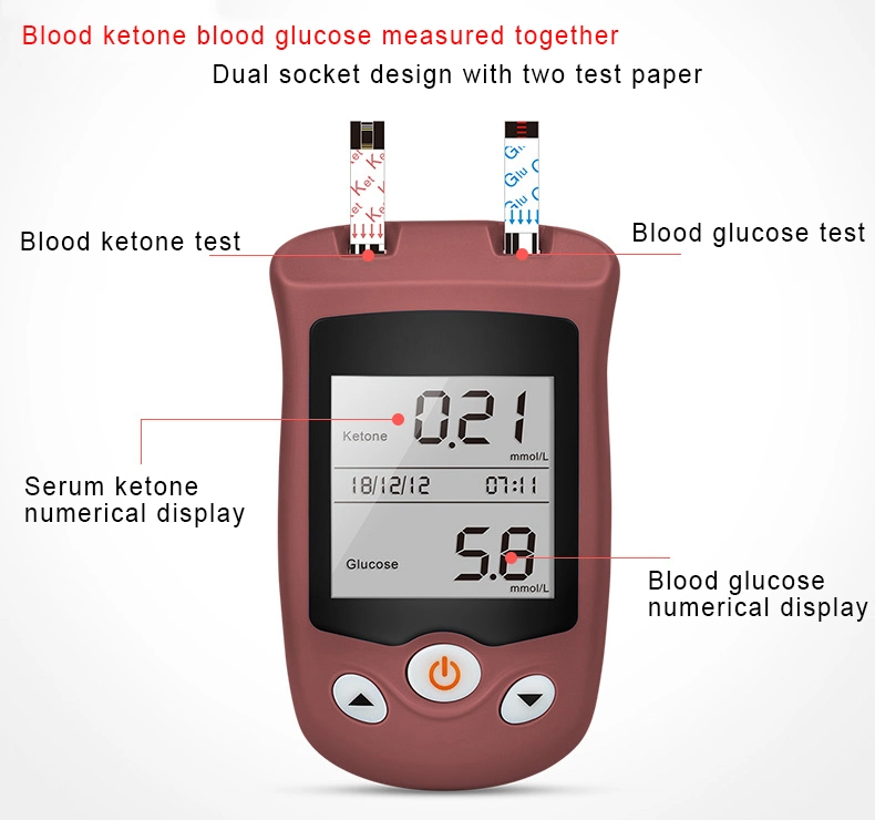 OEM Portable Digital LCD Display Test Paper Required Non-Invasive Blood Glucose Meter