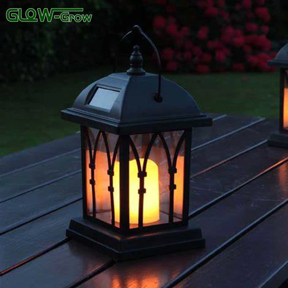 LED Solar Powered Flackern Laterne Light LED Kerze für Zuhause Pfadpark Ramadan Dekoration