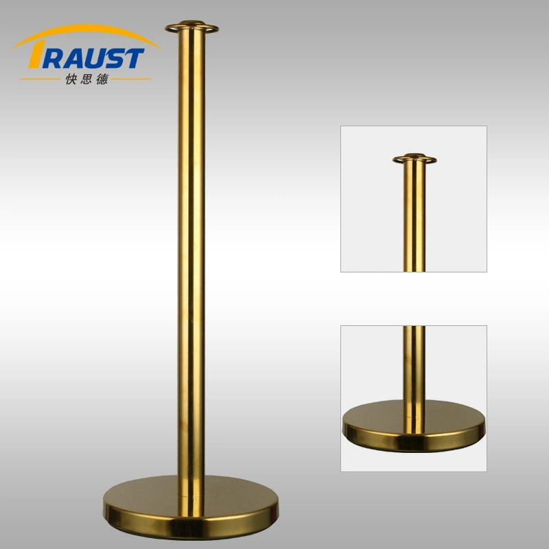 Traust Stainless Steel Ball Top Velvet Twisted Hanging Rope Railing Dome Base Stanchion Barrier Post