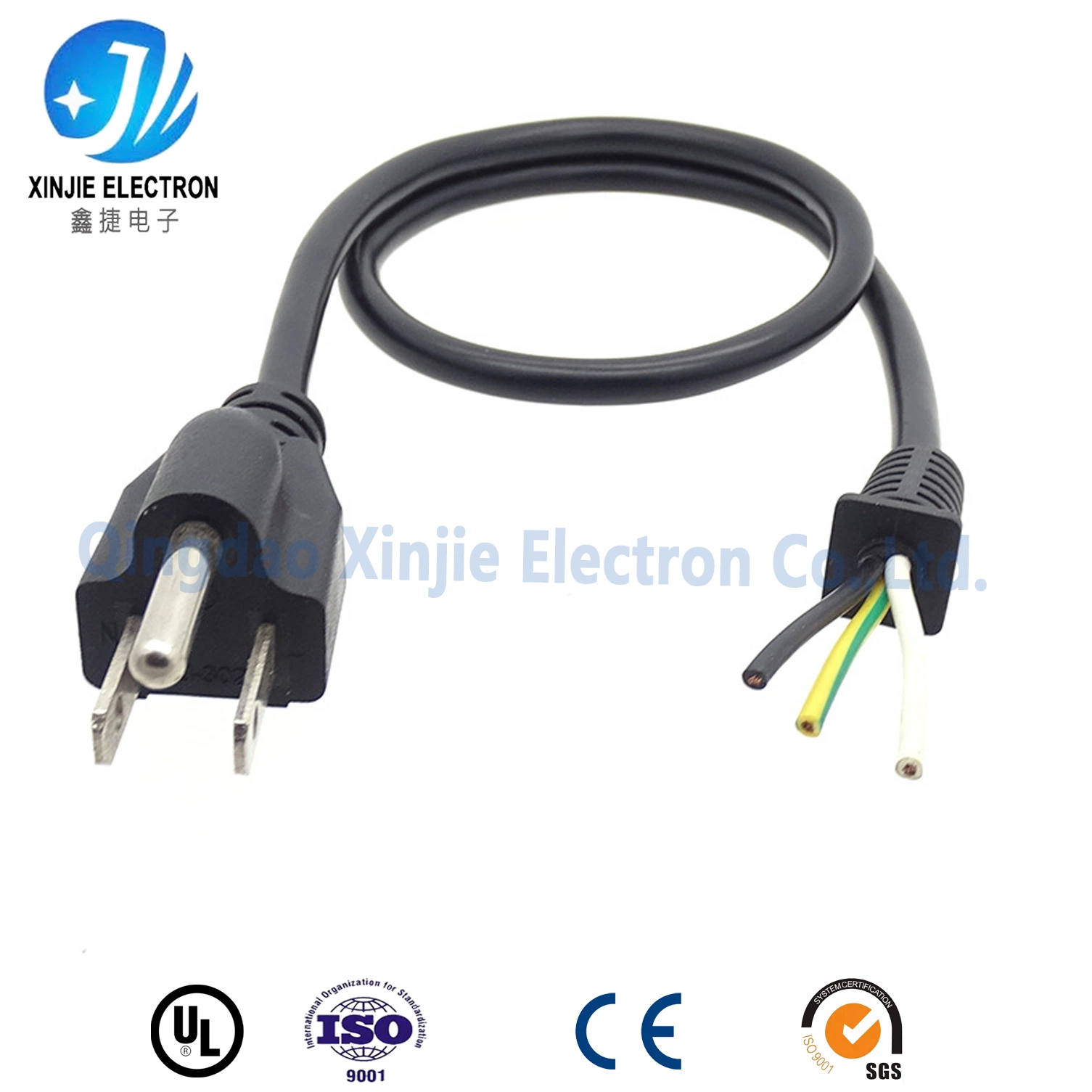 UL Certificate Electrical AC Power Cord with 3pin Plug