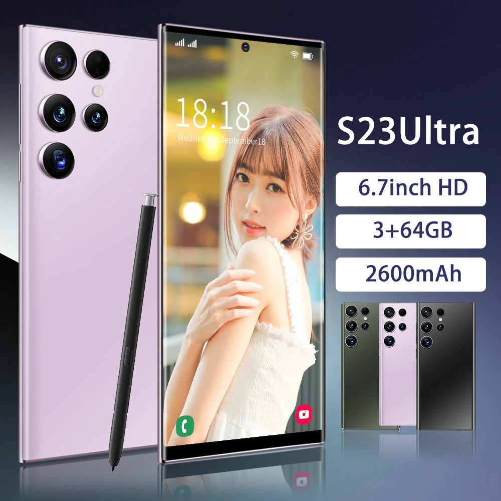 New Smart Mobile Phone Model S23 Ultra 6+128GB Android Phone Ready in Stock.