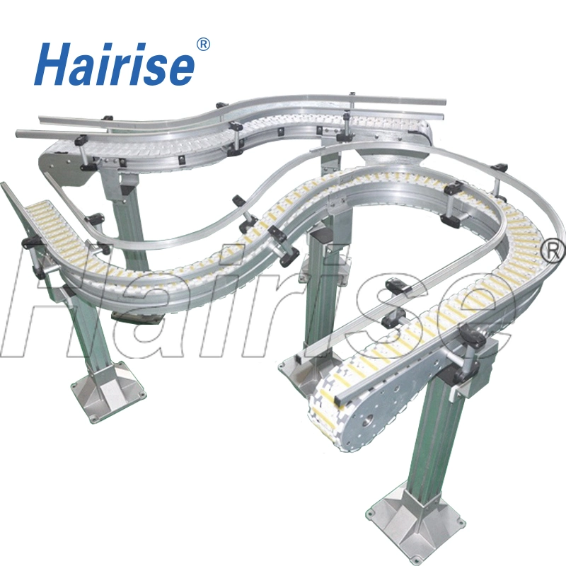 Edelstahl Flexible Kette Förderband Curve Conveyor Juice Produktlinie