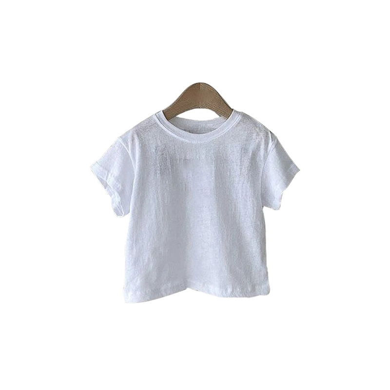 Children Baby T-Shirt Fancy Custom Logo Design High quality/High cost performance Plain Basic No Print Cotton Unisex Kids White T Shirt