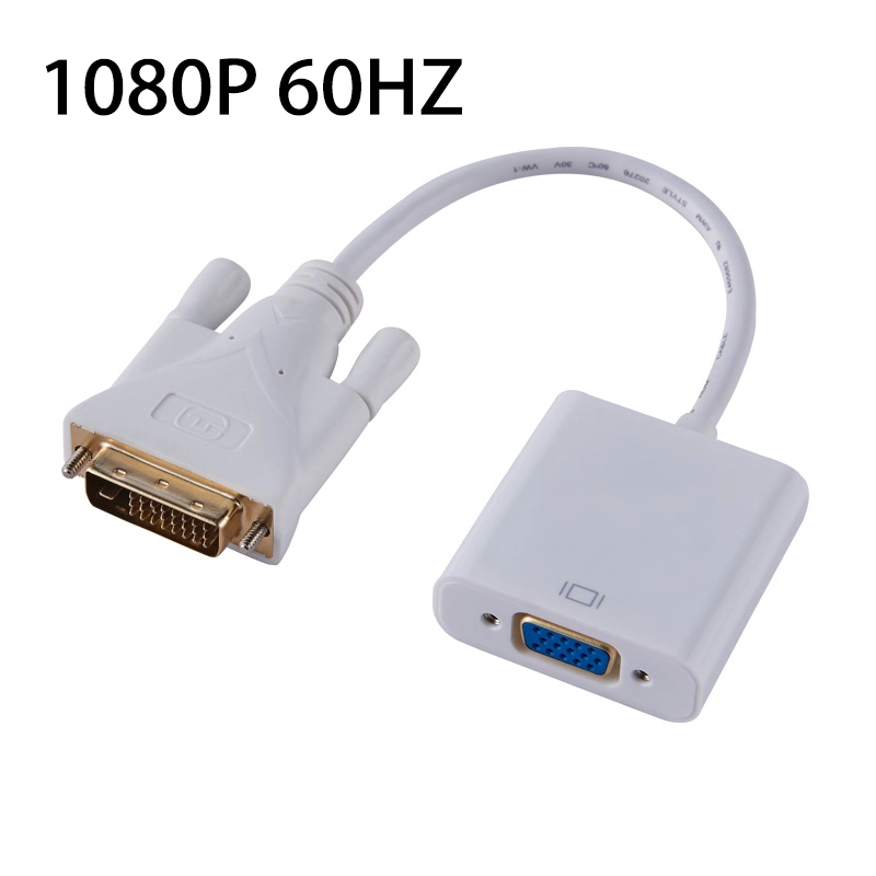 Convertidor DVI a VGA Tarjeta de Video ordenador de escritorio para TV de pantalla proyector decodificador HD 1080p.