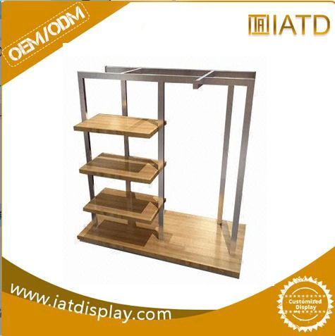 Promotion Counter Retail Stainless Steel Clothing Display Furniture for Store