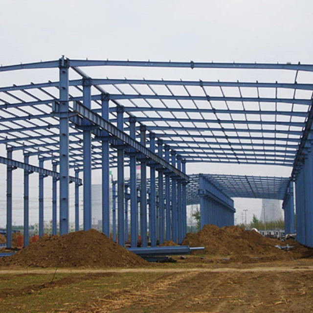 Fácil montagem DIP galvanizado a quente estrutura em aço leve de alta resistência Construção para o Hangar da Oficina de Armazém