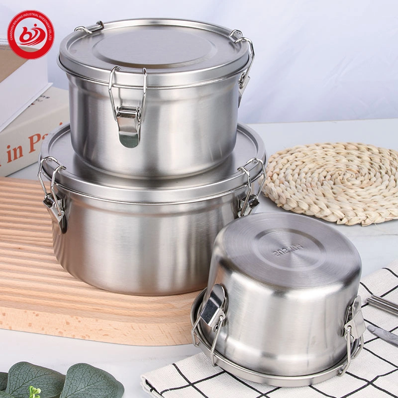 Wholesale/Supplier Leakproof Custom Picnic Stainless Steel 304 Bento Food Container with Ring