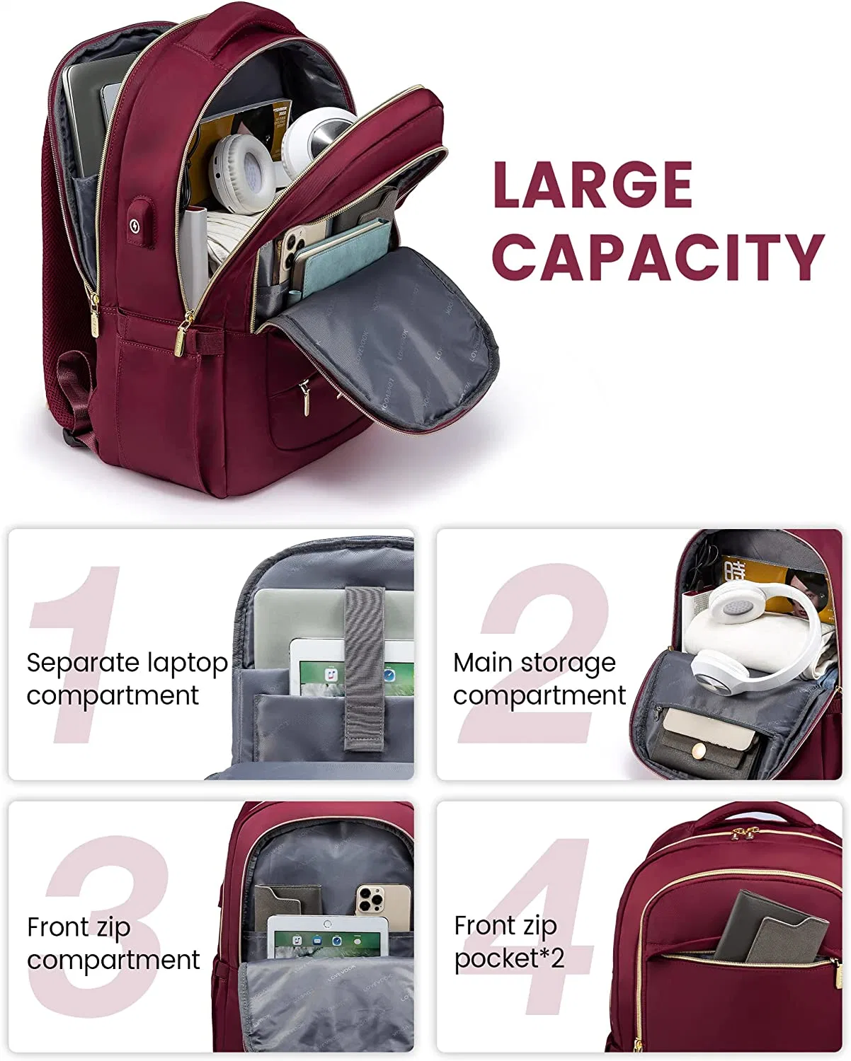 2023 New Stylish College Backpacks Travel Backpack Waterproof School Backpack