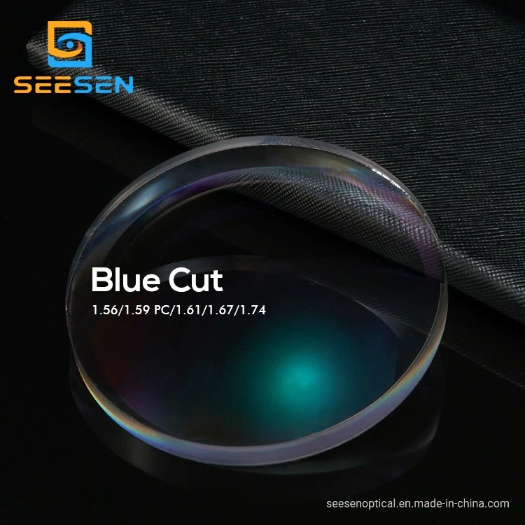 Index 1.56 Blue Light Blocking Lens UV420 Protection Resin Eyeglasses Ophthalmic Blue Cut Hmc Spectacle Lenses