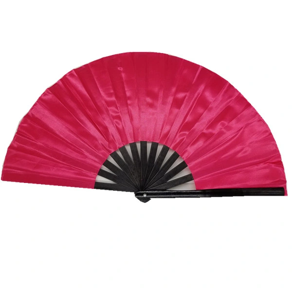 Promotional Festival Large Bamboo Fabric Folding Hand Fan for Events
