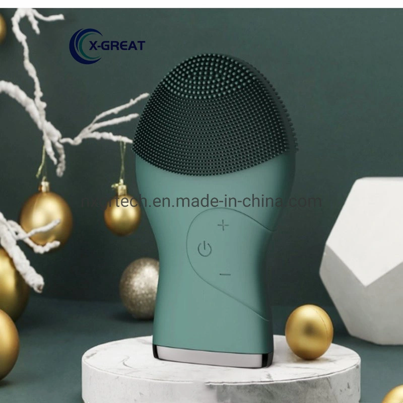 Electric Facial Cleansing Brush Ipx7 Waterproof Silicone Face Cleaner Deep Pore Cleaning Skin Massager Face Cleansing Brush