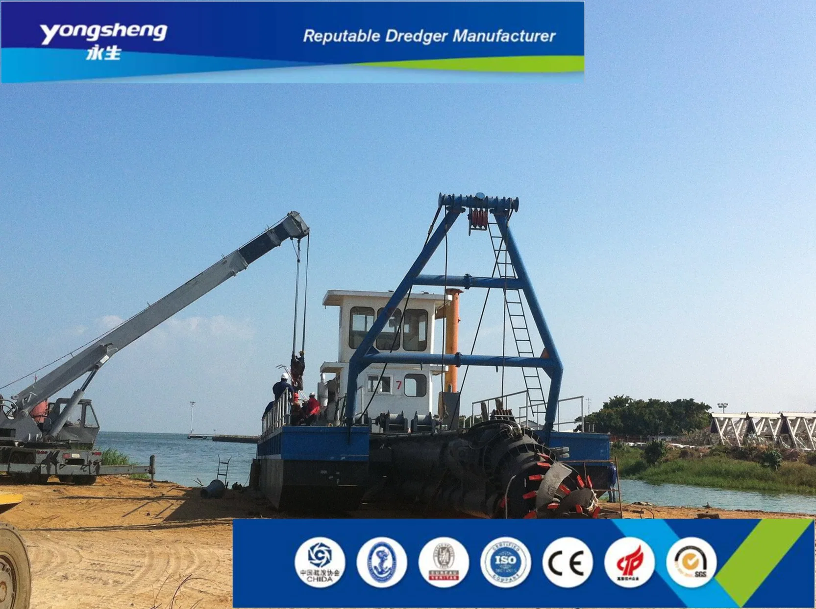 600-5000m3/H Hydraulic Cutter Suction Sand Dredger in River or Sea