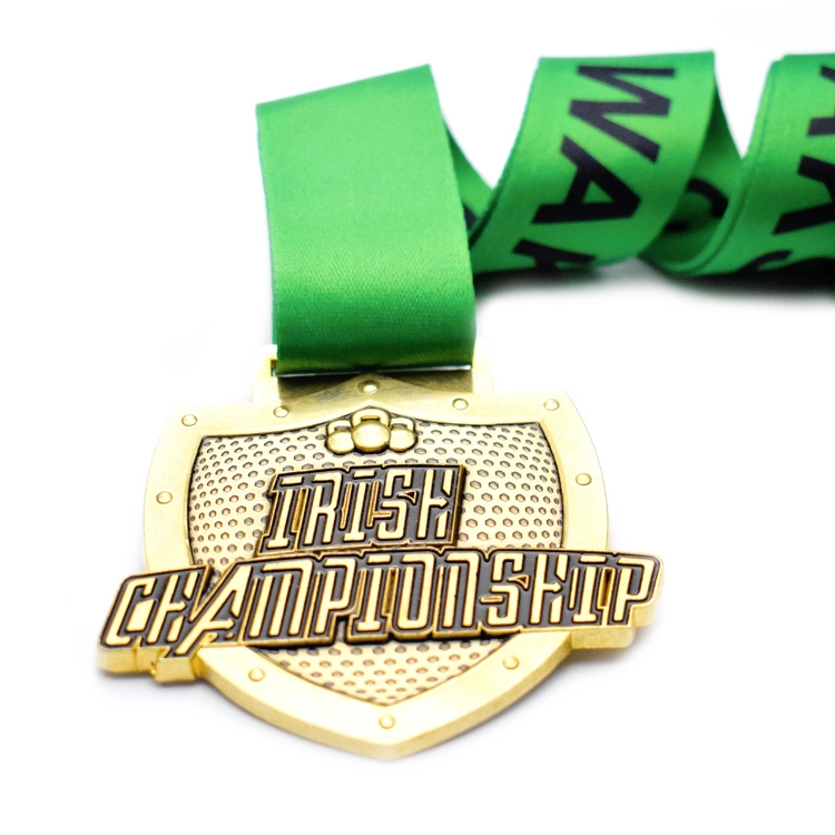 Fabricante Custom 3D Gold Silver Bronze Zinc Alloy Metal Medalla Medalha do desporto