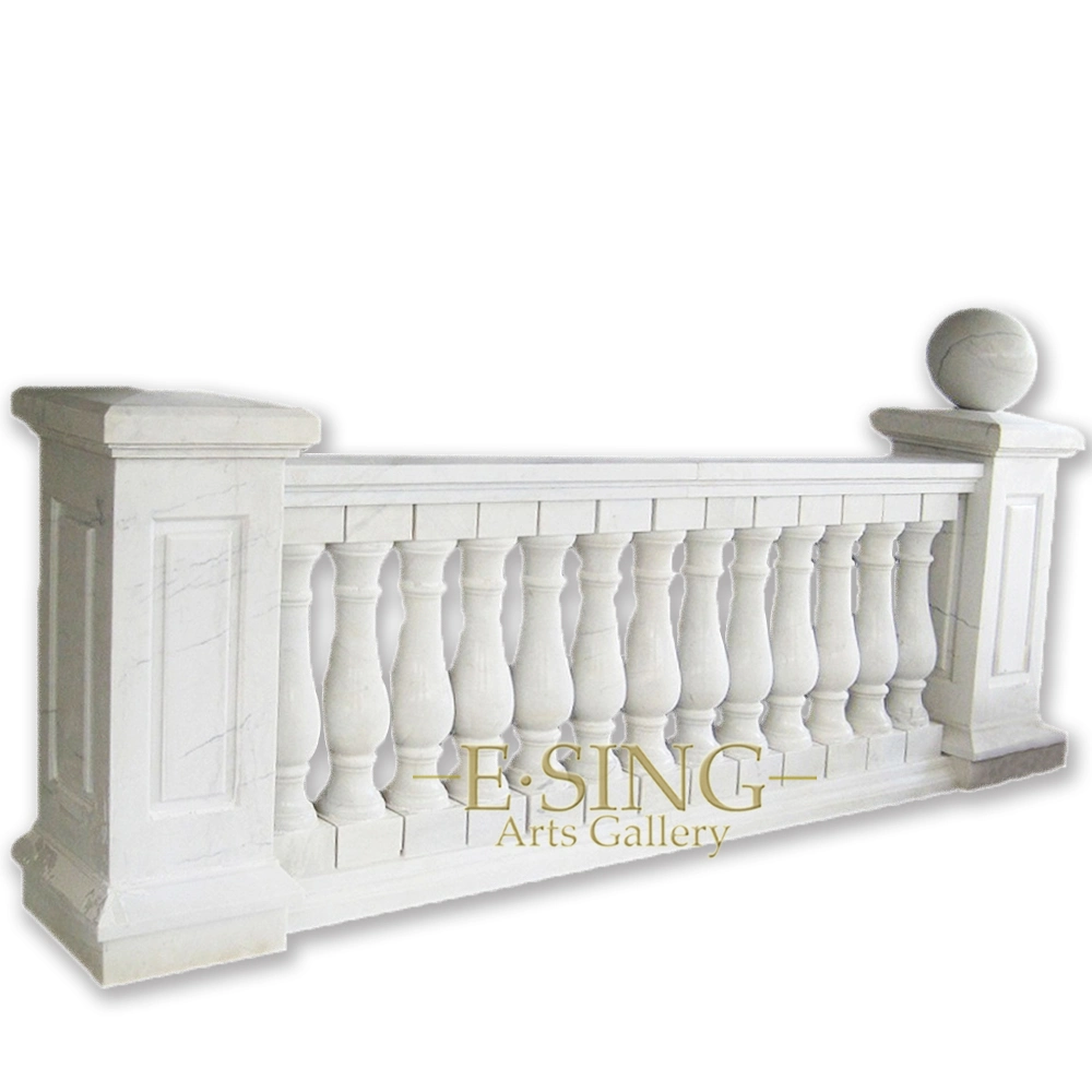 Classic White Stone Marble Stair Baluster for Garden Stair Railings