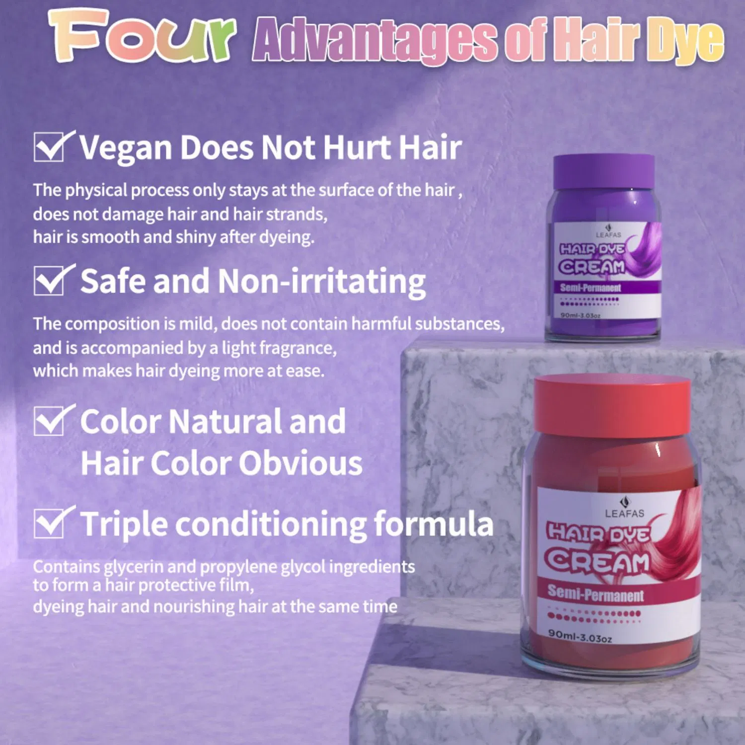 2022 Hot Selling Customizable Hair Products Natural Hair Dye Cream