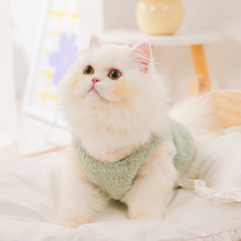 Vêtements pour animaux Manteau en fausse fourrure de vison pour petits ou moyens chiens Garçon ou fille Pulls pour chats ultra doux et chauds pour animaux de compagnie.