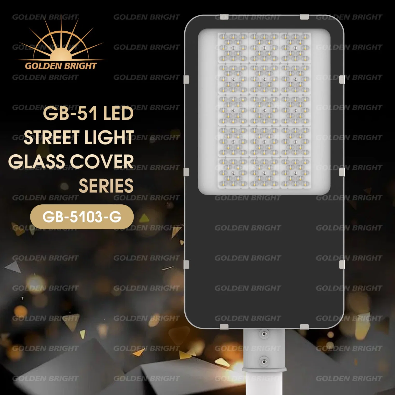 Lâmpada de alumínio Goldenbright Neutral para iluminação de rua Solar, aprovada pela CE LED