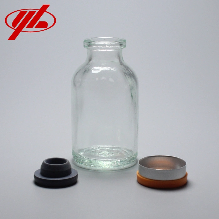 Amber and Clear 20ml 30ml 50ml 100 Injection Moulde Glass Bottle for Antibiotic