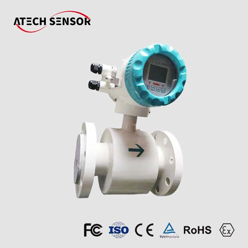 PTFE Water Flow Sensor Flowmeter Sensor DN 40 RS232 RS485 Verticaal Gemonteerd Water Displacement Flow Meter