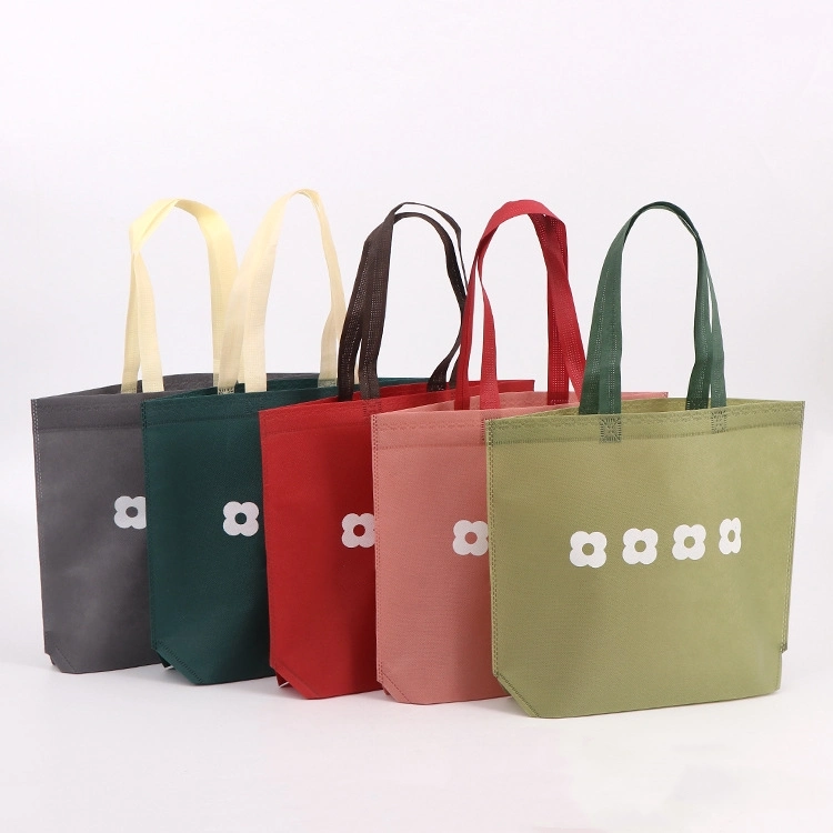 Pink Customizable Printing Environmental Shopping Promotional Non-Woven Bags