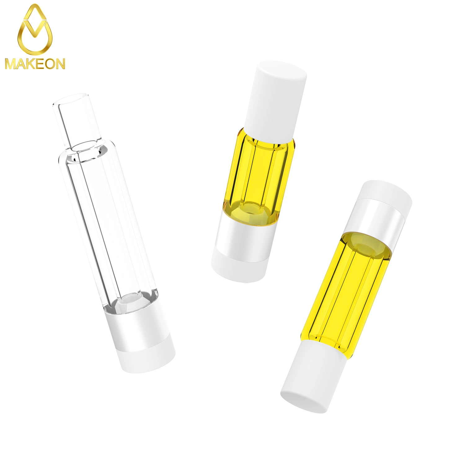 Makeon G9 OEM Empty Atomizers Whole Glass 1.0ml 1.5ml 2.0ml Cartridges Tank Glass Vape Thick Oil Bottom Airflow Atomizer Puffin Choices Ruby Custom Packaging