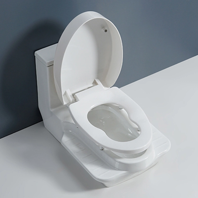 New Two Functions Squatting Pan Toilet with Platform Water Tank with Shallow Bathroom Sinks Faucet Ceramic Squat Pan