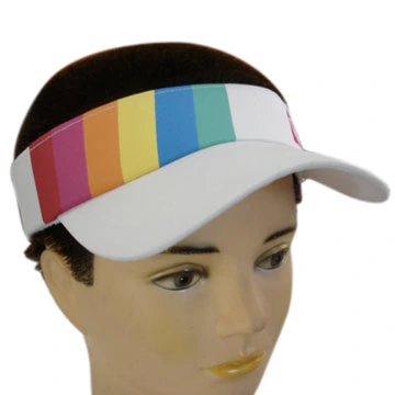 Sports Mesh PVC Logo Deco Fake Hair Sun Visor Cap